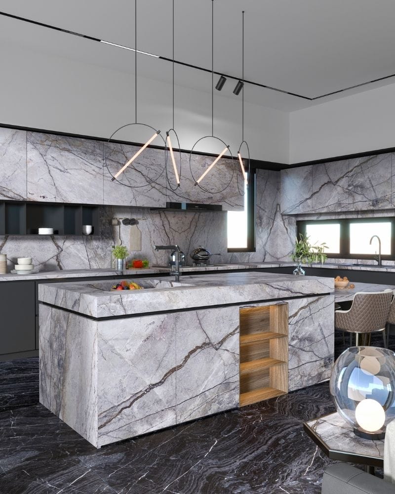 Bespoke kitchen renovation in Hampstead NW3 – custom cabinetry, stone countertops, integrated appliances