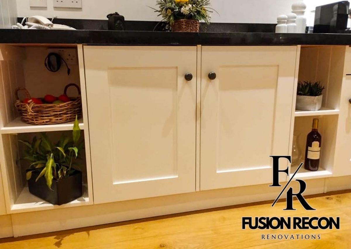 Bespoke boiler cabinet installation in Wimbledon SW19, perfectly matching the kitchen style for a seamless, premium finish.